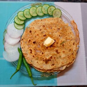Radish paratha for breakfast